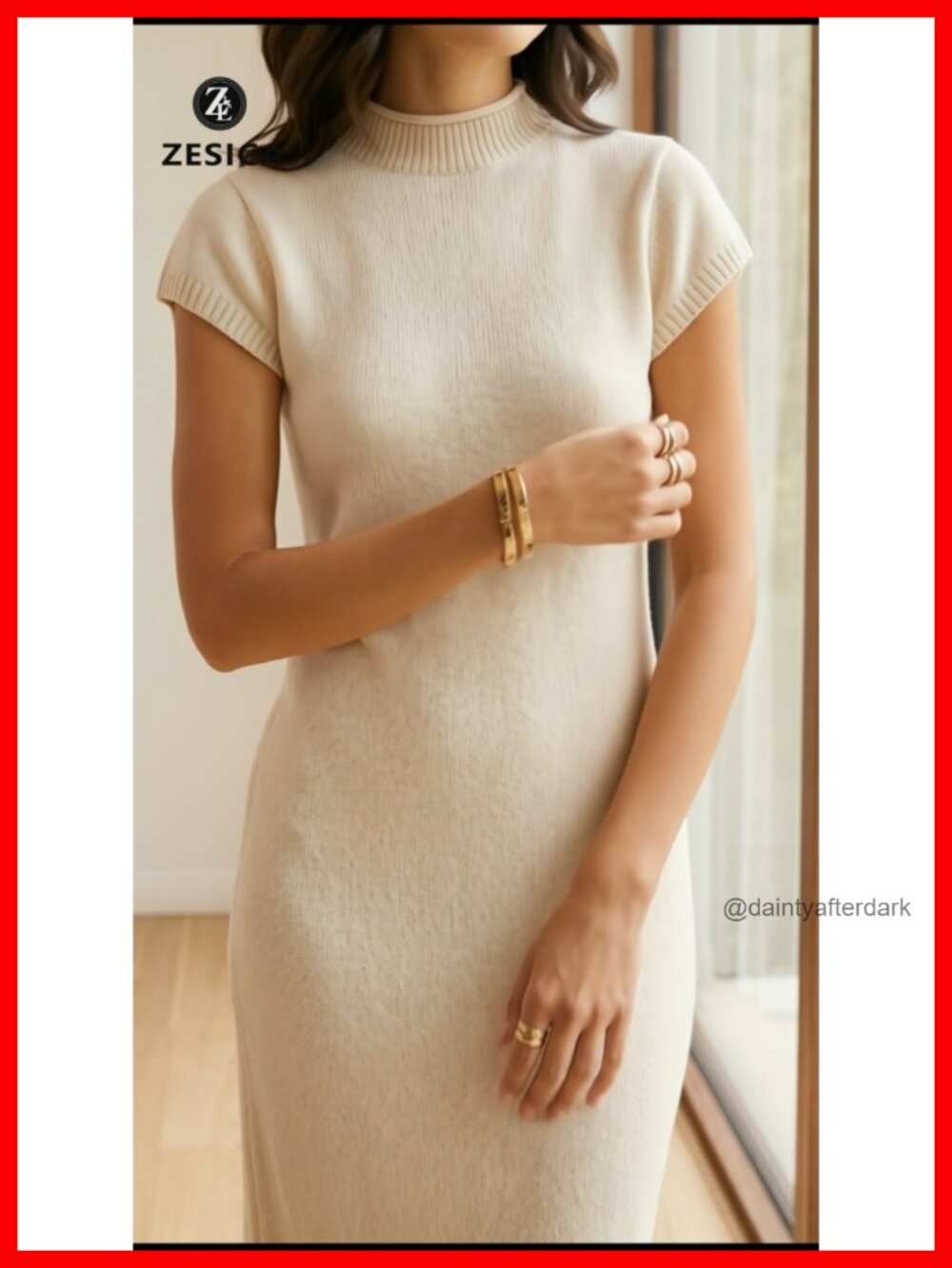 Bodycon Knit Short Sleeve Sweater Maxi Dress - Picture 6 of 6